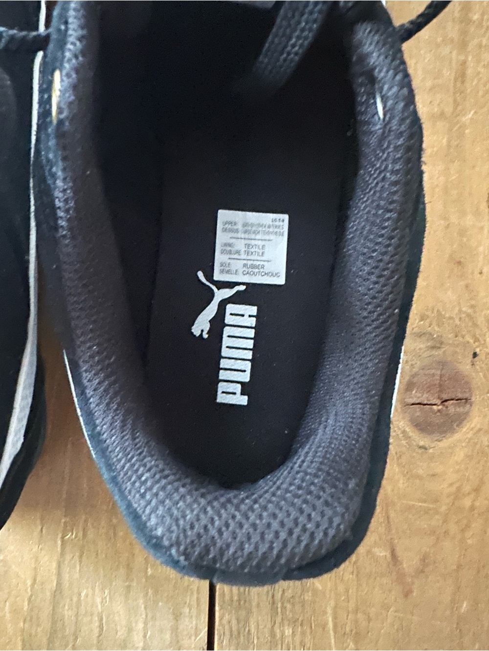 Puma Black Suede Sneakers with White Formstripe and Gum Sole - Picture 6 of 8